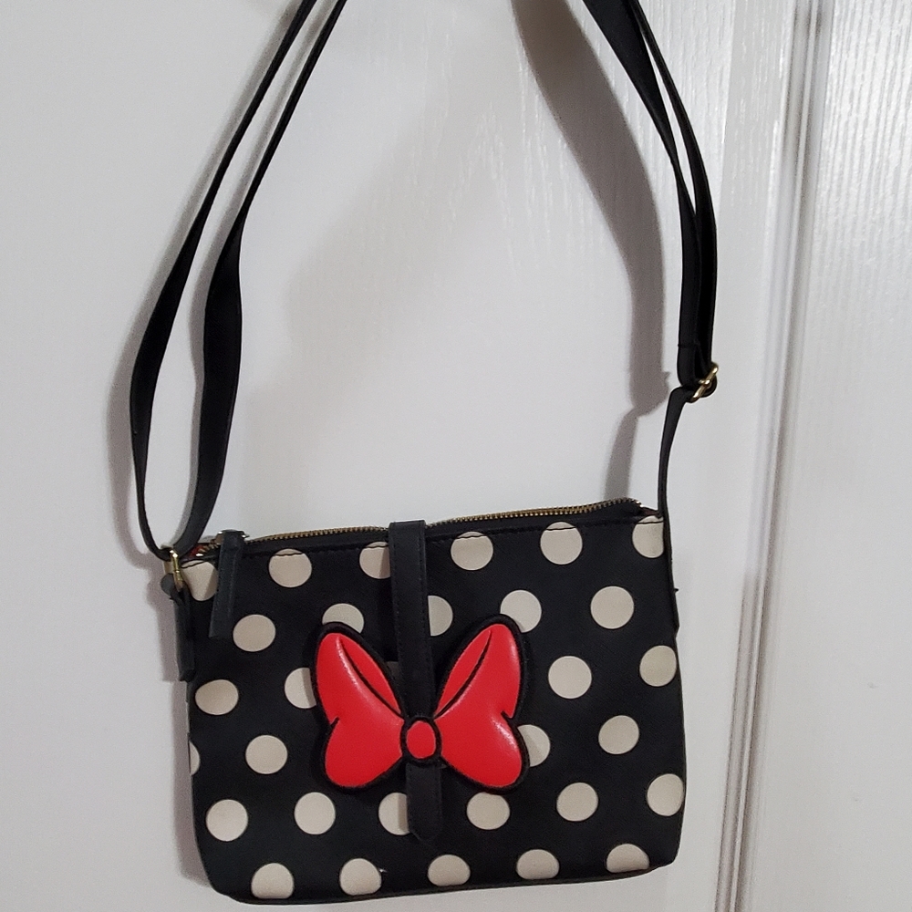 Disney Parks Minnie Mouse Bow Crossbody Purse Bag